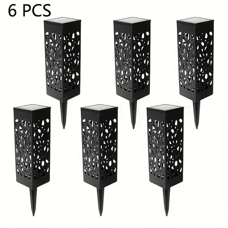 6 luces solares para exteriores, luces decorativas solares para caminos, iluminación para jardín y césped, luces LED solares para paisajismo