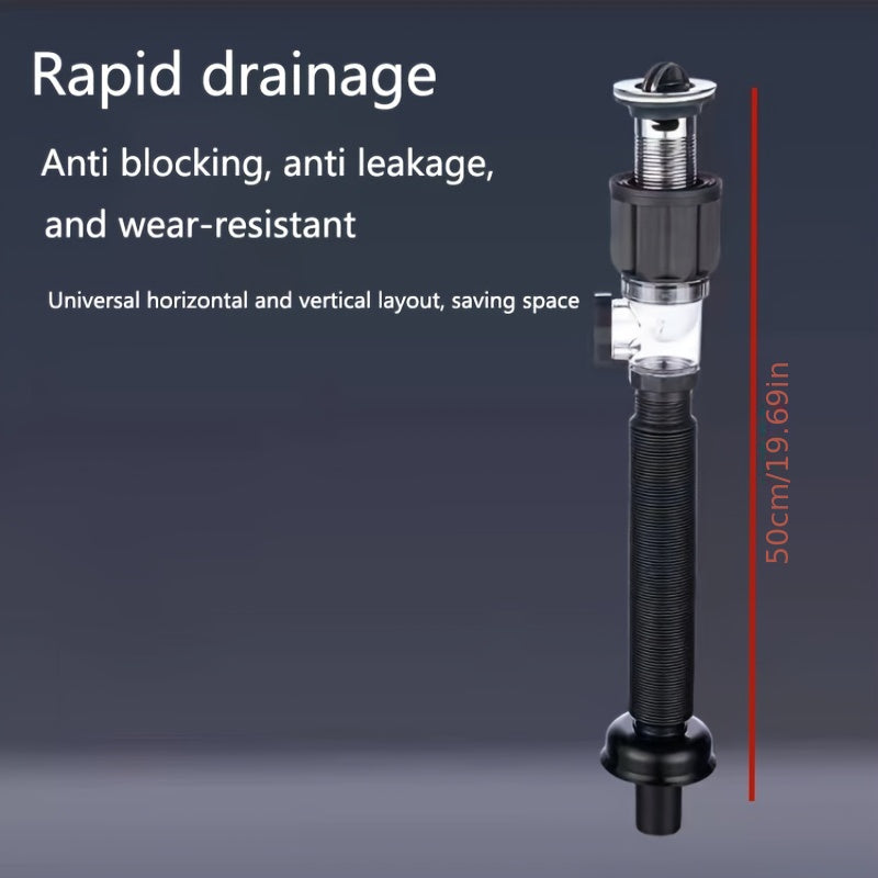 Conjunto de tubería de desagüe universal, tubo retráctil de desodorante para desagüe de alcantarillado, manguera de agua para lavabo, desagüe para baño y accesorios de cocina