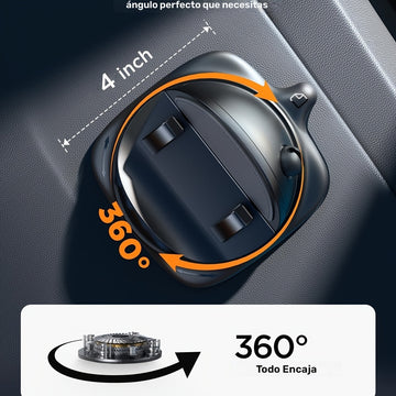 JOYROOM Soporte de teléfono para coche [Diseño de resorte ajustable] Soporte de teléfono para salpicadero 360° rotativo con silicona antideslizante compatible con Iphone, Samsung y otros teléfonos inteligentes.