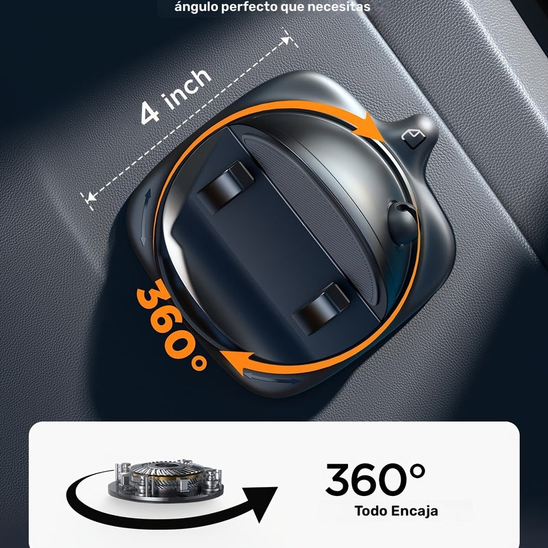 JOYROOM Soporte de teléfono para coche [Diseño de resorte ajustable] Soporte de teléfono para salpicadero 360° rotativo con silicona antideslizante compatible con Iphone, Samsung y otros teléfonos inteligentes.