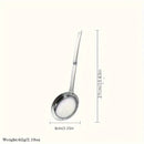 1pc Cuchara Separadora de Aceite de Acero Inoxidable - Colador de Malla Fina para Uso en Cocina y Restaurante, Grado 304 Duradero