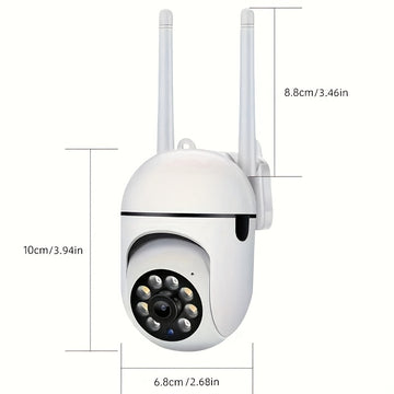 Cámara de seguridad Ourlife HD 1080P, vigilancia inteligente para el hogar con WiFi, seguimiento automático, monitoreo inalámbrico IP para exteriores día y noche, detección de personas/mascotas, Wi-Fi de 2.4GHz, protección de seguridad 1080P 2.4G, visión