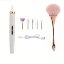 Limas de Uñas Eléctricas Portátil Profesional - 5 Accesorios Incluidos, Recargable USB con Luz LED y Velocidad Ajustable, Ideal para Manicura y Cuidado de Uñas