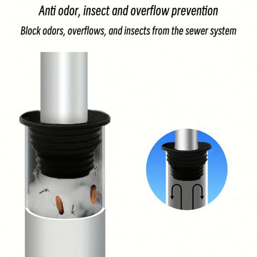 1 Pieza, Tapón De Sellado Antiolor De Tubería De Alcantarillado, Anillo De Silicona Para Drenaje De Lavadora, Anillo De Sellado De Drenaje Desodorante, Accesorios De Baño