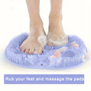 2 Piezas - Almohadilla de Masaje para Pies de Silicona para Baño RV, Almohadilla Exfoliante Antideslizante con Ventosas, Masajeador de Espalda Montado en la Pared, Accesorio para Ducha RV, Ideal para Hogar Familiar