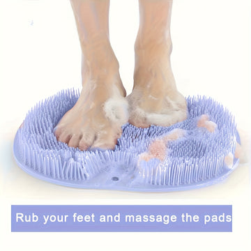 2 Piezas - Almohadilla de Masaje para Pies de Silicona para Baño RV, Almohadilla Exfoliante Antideslizante con Ventosas, Masajeador de Espalda Montado en la Pared, Accesorio para Ducha RV, Ideal para Hogar Familiar
