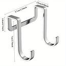 4 ganchos de acero inoxidable, estilo casual, para colgar en pared sin taladro, resistentes al óxido, organizador para cocina, baño o gabinetes