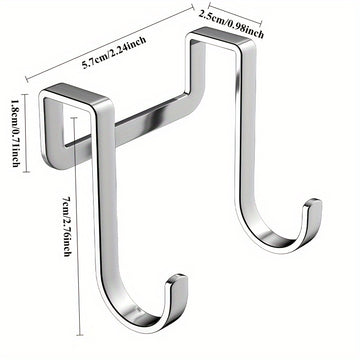 4 ganchos de acero inoxidable, estilo casual, para colgar en pared sin taladro, resistentes al óxido, organizador para cocina, baño o gabinetes