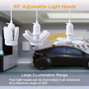 UNITEDLUX 28W LED Lámpara Colgante, E26/E27, 6500K Luz de Día, Diseño Plegable de 4 Hojas, Plafón Semiempotrado, con Pantalla de Plástico Desmontable, para Uso en Interiores, No Se Requieren Accesorios