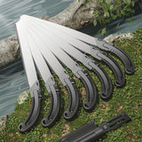 Sierra de poda manual de metal de alta resistencia con cambio de cuchilla con llave - Sierra de mano para jardín, tala y poda de árboles frutales - Cuchillas intercambiables, no necesita electricidad