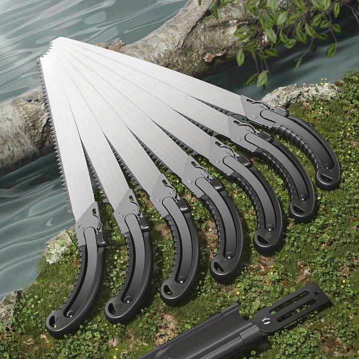 Sierra de poda manual de metal de alta resistencia con cambio de cuchilla con llave - Sierra de mano para jardín, tala y poda de árboles frutales - Cuchillas intercambiables, no necesita electricidad