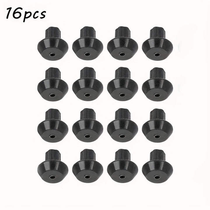 16 piezas de Pies Antideslizantes para Rejilla de Quemador de Estufa de Gas - Piezas de Repuesto Negras para Cocinar con Seguridad, Compatibles con Hornos de Gas, Fácil Instalación para un Desempeño Suave en la Plancha