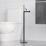 Soporte para papel higiénico de 4 rollos, organizador de baño plegable y autoadhesivo, construcción duradera de hierro para ahorrar espacio (blanco), almacenamiento de papel higiénico, acabado metálico elegante, soporte resistente