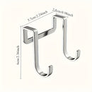 Gancho doble en acero inoxidable con forma de S, resistente al óxido, para colgar en pared, acabado pulido, solución de almacenamiento multifuncional para cocina y sala, estilo casual, ganchos para colgar