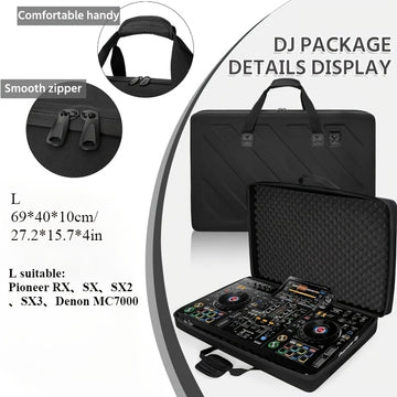 Estuche de almacenamiento ligero de EVA moldeado para Pioneer DDJ RX2 RX3, negro