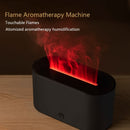 Difusor de aceites esenciales con diseño de llama, luz ambiental y luz nocturna, alimentado por USB, ideal para hogar, dormitorios y oficinas