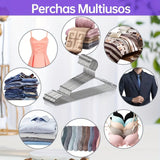 Conjunto de 20 Perchas Metálicas Premium - Antideslizantes, Resistentes y Antióxido, Acero Inoxidable con Acabado Pulido, Ranuras Mejoradas para el Hombro para Organización del Armario, Estantería Ahorradora de Espacio para Abrigos, Vestidos y Más, Ideal