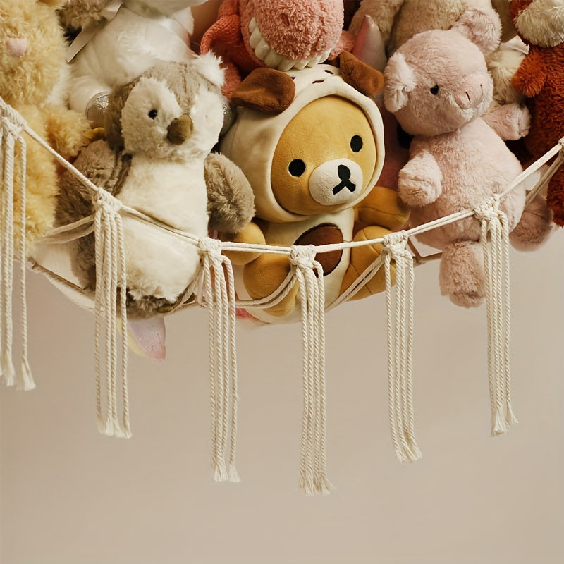 1pc para colgar animales de juguete, decorar esquinas de pared para almacenamiento, organizador sin electricidad para Navidad y Halloween, hamaca de tela para exhibición en dormitorio sin plumas 1-5pcs red de almacenamiento