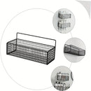 Organizador de Rejilla Grande en Acero al Carbono Fácil de Instalar - Ideal para Cocina y Baño, Sin Necesidad de Taladrar