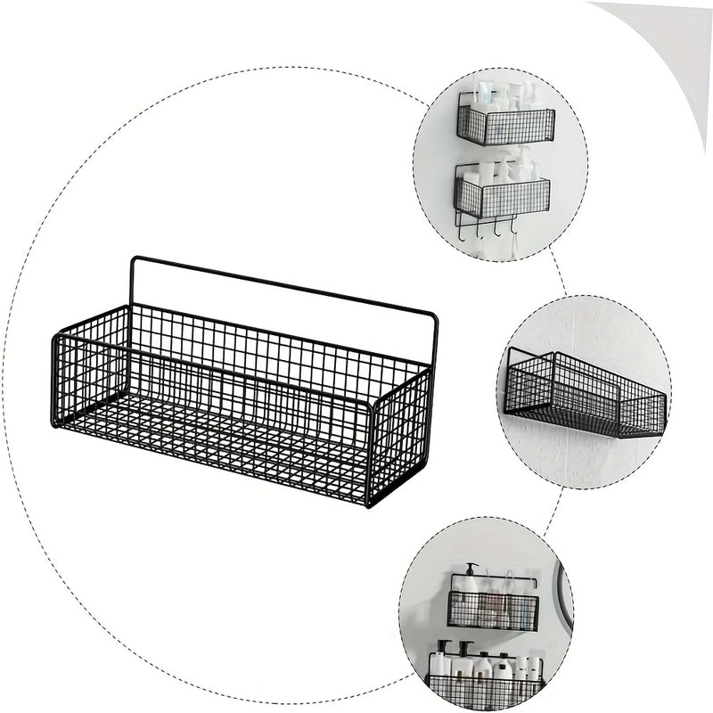 Organizador de Rejilla Grande en Acero al Carbono Fácil de Instalar - Ideal para Cocina y Baño, Sin Necesidad de Taladrar