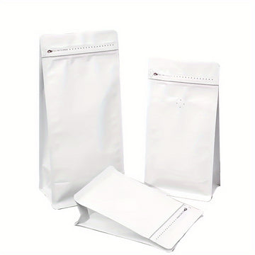 100pcs Bolsas de Café Autoadhesivas a Prueba de Fugas con Válvula Unidireccional - Perfectas para Almacenamiento de Granos, Frutos Secos, Frutas Secas y Té