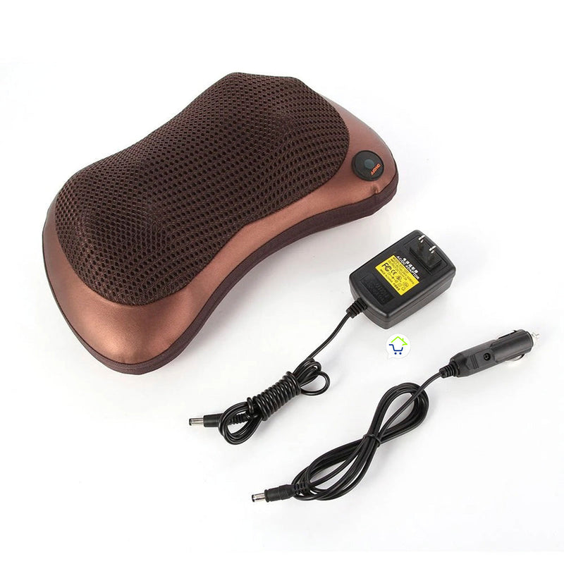 Masajeador Cojín Multifuncional Espalda + Lumbar + Cuello  Portátil 8028