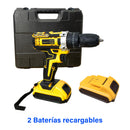 Taladro Inalámbrico 3/8 Pulgada Percutor Recargable Con Estuche Herramientas T001