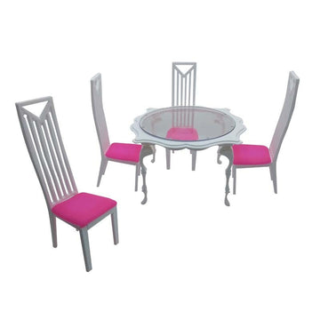 Casa De Muñecas Tipo Barbie Set Armable + Cocina Y Comedor Carolina 160-2