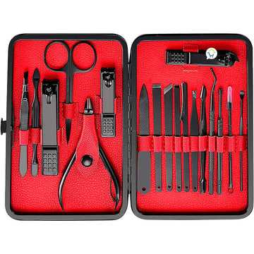 Set Manicure Pedicura 18 Piezas Cortaúñas Estuche Portátil JD018