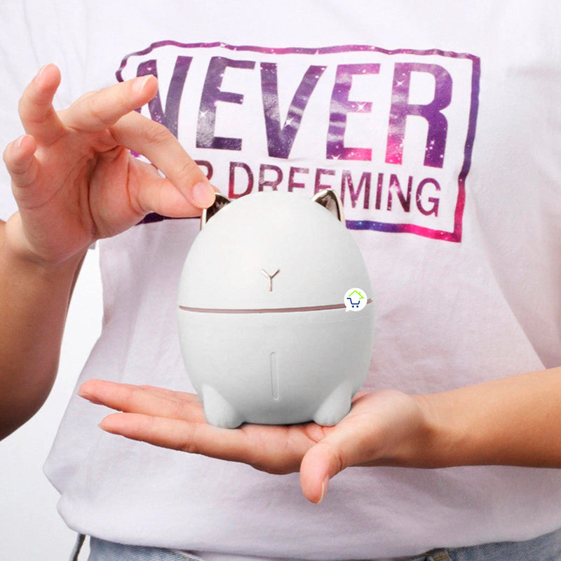 Mini Humidificador USB Luz LED Gato Difusor DDM1
