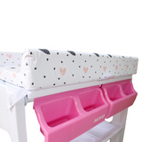 BAÑERA DE PIE CAMBIADOR TIN-103 BEBESITO CORAZÓN