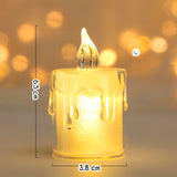 Velas Led X24 Efecto Cristal Decoración Hogar 🕯️ SLT20501
