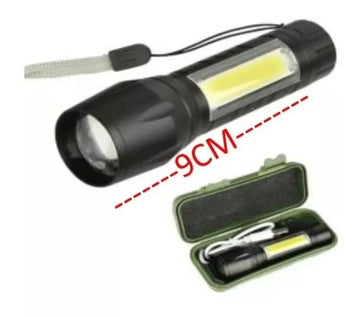 Super Mini Linterna Led Recargable Luz Zoom Largo Alcance