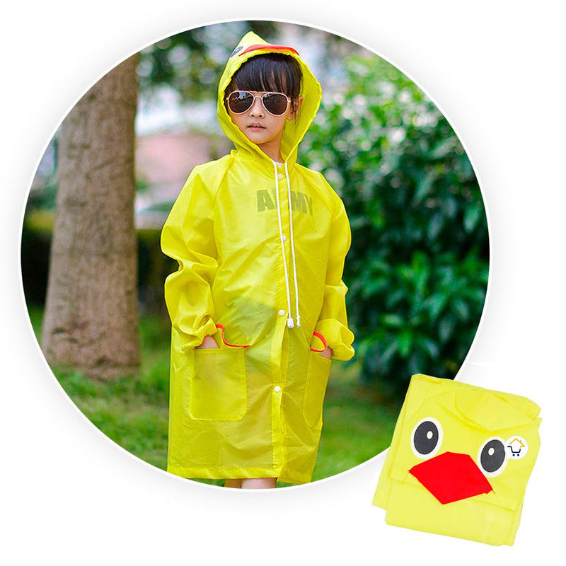 Impermeable Infantil Capucha Animales Abrigo Protección Lluvia CA228