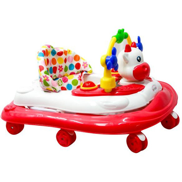 CAMINADOR CON DISEÑO DE VAQUITA Y JUGUETES INTERACTIVOS Y-W5002 MUNBE ROJO