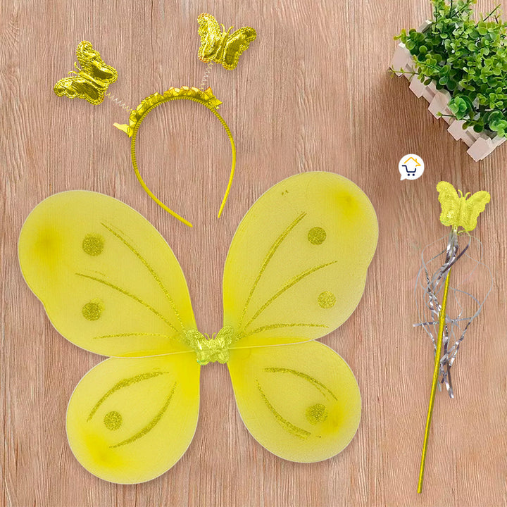 Disfraz Mariposa Hada Alas Diadema Varita Halloween OD500