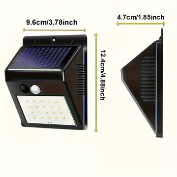 8 luces solares para exteriores, luces de seguridad solares inalámbricas con sensor de movimiento, luces solares para pared para puerta principal, jardín, garaje