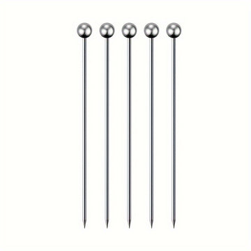 5/10/15/20/40, Palillos para cócteles, Palillos de acero inoxidable para martinis, Brochetas de metal reutilizables para aceitunas aperitivos Bloody Mary Brandied, Palillos de metal para aceitunas aperitivos frutas