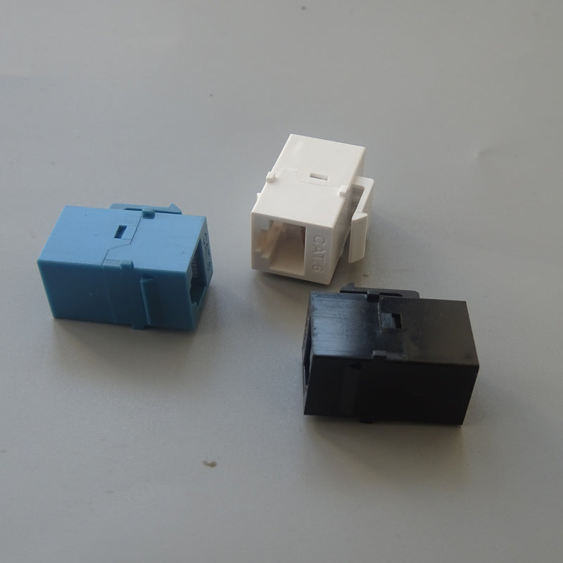 Conectores de red Powerline (paquete de 10) Femenino a femenino CAT.6 RJ45 Placa de pared para computadora Ethernet LAN
