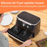 1 pieza de cubierta reutilizable para freidora de silicona contra salpicaduras, placa plegable negra para modelo Ninja AF500, diseño de malla plegable para evitar salpicaduras de aceite, ideal para cocinar y asar, protege eficazmente herramientas de horn