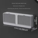 Caja de jabón vertical de doble gris: Jabonera rectangular de plástico montada en la pared con drenaje para jabones en barra - Adecuada para uso en el baño