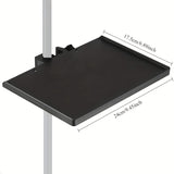 Bandeja Multifuncional para Micrófono de ABS Negro con Abrazaderas Ajustables y Soporte de Trípode Resistente para Transmisiones en Vivo, Karaoke y Grabación - Bandeja Duradera para Tarjeta de Sonido para Organización de Equipo Profesional, Micrófono par