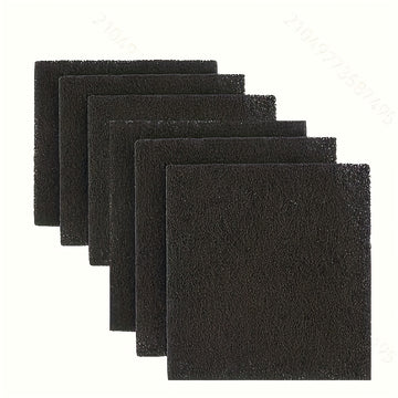 Juego de 6 almohadillas de filtro de carbón activado para compostadora de cocina, reemplazo de bote de basura de encimera, suplemento de cubo de hogar de material plástico