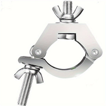 Abrazadera de Acoplamiento Giratoria para Truss de Iluminación DJ para Tubo Doble de 30mm-35mm, Abrazadera de Tubo de Doble Cabeza de Liberación Rápida con Anillos de Compensación, Aluminio - Ideal para Equipos de Iluminación y Escenario