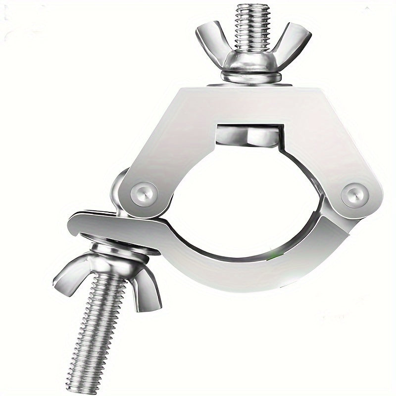 Abrazadera de Acoplamiento Giratoria para Truss de Iluminación DJ para Tubo Doble de 30mm-35mm, Abrazadera de Tubo de Doble Cabeza de Liberación Rápida con Anillos de Compensación, Aluminio - Ideal para Equipos de Iluminación y Escenario