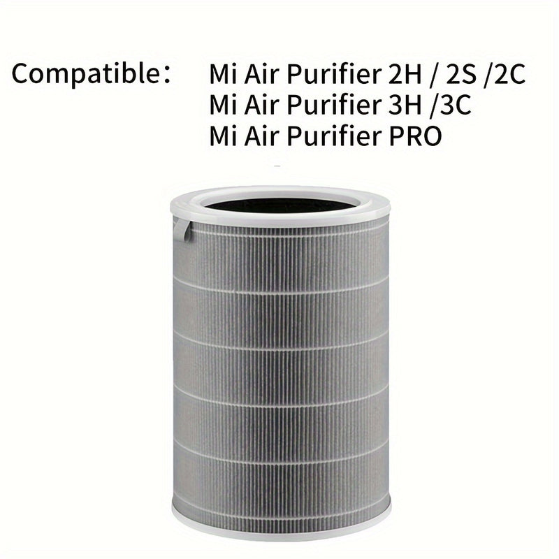 1 Unidad, Filtro De Repuesto Hepa Xiaomi Air Purifier M8R-Flh, Carbón Activado De Tres Capas, Compatible Con Xiaomi Air Purifier 3C 3H 3, 2C 2H 2S, Pro