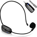 ProAudio Auricular de Micrófono Inalámbrico - Receptor y Transmisor de Doble Modo 2.4G, Micrófono Recargable 2 en 1 de Mano y Auricular para Amplificador de Voz, Bocina de Escenario, Oratoria Pública, Enseñanza, Karaoke y Eventos al Aire Libre - Compacto