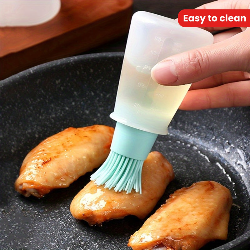 Cepillo de silicona para botella de aceite de barbacoa con - Resistente al calor, fácil de limpiar y adecuado, para acampar al aire libre, picnic, utensilios de cocina para barbacoa Accesorios Eid Al-Adha Mubarak