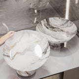 Bandeja Elegante de Mármol - Veinado Blanco y Dorado, Diseño con Patas Elevadas Estables, Bandeja de Plástico PP Duradera para Hogar, Bodas, Fiestas, Decoración de Mesa - Organizador Central Decorativo, Accesorio para Mesas, Antideslizante