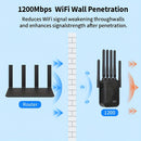 Amplificador de señal -1200Mbps-2.4G/5GH2.WIFI Mezclador de señal WIFI, Amplificador de señal WIFI, Señal fuerte, Segmento de alta velocidad, Soporta MIF1-6, 6 antenas potentes, Adecuado para hogares, centros comerciales, cafeterías